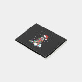 サンタハット付きのかわいいシュナウザーのクリスマスライト ポストイット (アングル)