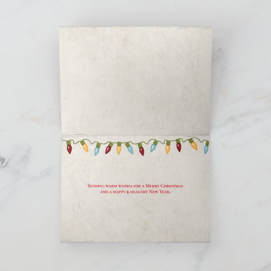 サンタハット付きのクリスマスヒトデ カード (内部)