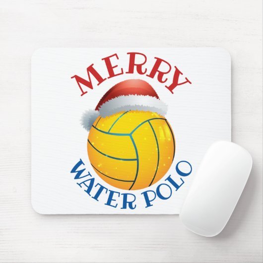 サンタハット付きウォーターポロクリスマスボール マウスパッド (マウス)