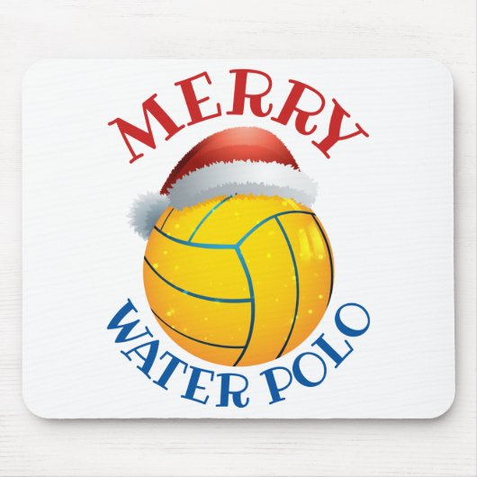 サンタハット付きウォーターポロクリスマスボール マウスパッド (正面)