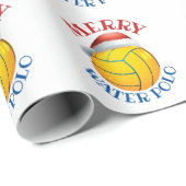 サンタハット付きウォーターポロクリスマスボール ラッピングペーパー (ロールコーナー)