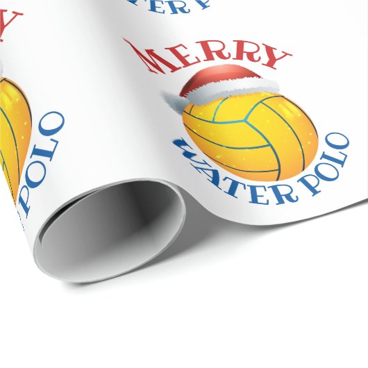 サンタハット付きウォーターポロクリスマスボール ラッピングペーパー (ロールコーナー)