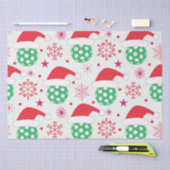 サンタハット付きクリスマススポーツボール 薄葉紙 (クラフト)