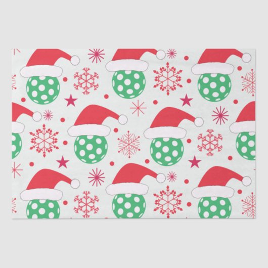 サンタハット付きクリスマススポーツボール 薄葉紙 (正面)
