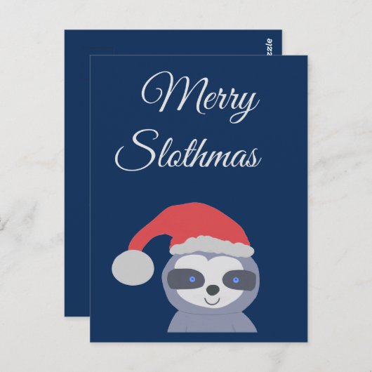 サンタハット付きクリスマススロース ポストカード (正面/裏面)