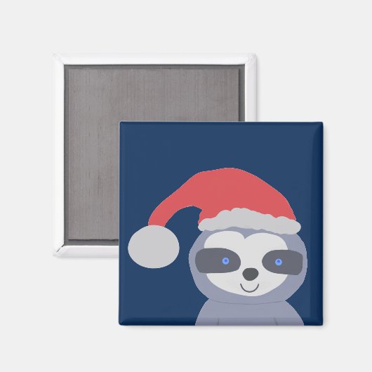 サンタハット付きクリスマススロース マグネット (正面/裏面)