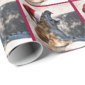 サンタハット付きクリスマスタイガー ラッピングペーパー (ロールコーナー)