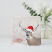 サンタハット付きクリスマスディアーパーティー 招待状 (スタンド正面)