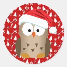 サンタハット付きクリスマスフクロウ
