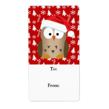 サンタハット付きクリスマスフクロウ