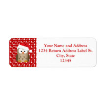 サンタハット付きクリスマスフクロウ