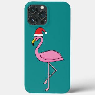 サンタハット付きクリスマスフラミンゴ iPhone 13 PRO MAXケース