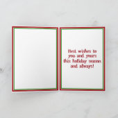 サンタハット付きクリスマスモナリザ シーズンカード (内部)