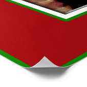 サンタハット付きクリスマスモナリザ ポスター (角)