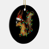 サンタハット付きクリスマスライトリス セラミックオーナメント (右)