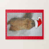サンタハット付きクリスマスリス ジグソーパズル (横)