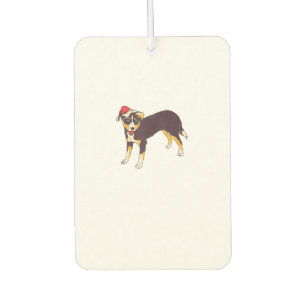 サンタハット付き犬 – クリスマおもしろいス カーエアーフレッシュナー