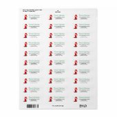 サンタハット付き西クリスマスカウボーイブーツ ラベル (フルシート)