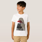 サンタハット付き馬 Tシャツ (正面フル)