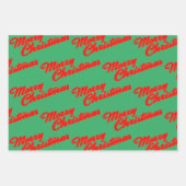 サンタハット付き鶏と犬の包み紙 ラッピングペーパーシート (正面3)