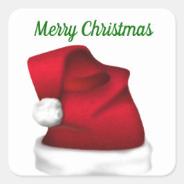 サンタハット封筒用シール スクエアシール