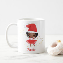 サンタハット小さな女の子バレリーナ