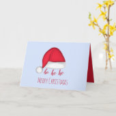 サンタハット折り畳みグリーティングカード カード (黄色い花)