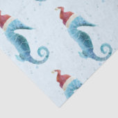 サンタハット航海の付き水色シーホース 薄葉紙 (詳細)