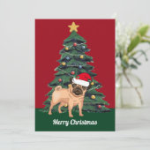 サンタハット赤の可愛いクリスマスパカスタムグ カード (スタンド正面)