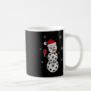 サンタハット雪だるまギフトクリスマスおもしろいピックボールCh コーヒーマグカップ