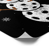 サンタハット雪だるまギフトクリスマスおもしろいピックボールCh ポスター (角)