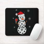 サンタハット雪だるまギフトクリスマスおもしろいピックボールCh マウスパッド (マウス)