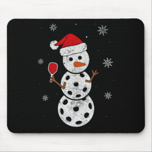 サンタハット雪だるまギフトクリスマスおもしろいピックボールCh マウスパッド