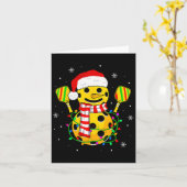 サンタハット雪だるまギフトクリスマスピックルおもしろいボール カード (黄色い花)