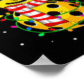 サンタハット雪だるまギフトクリスマスピックルおもしろいボール ポスター (角)