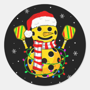 サンタハット雪だるまギフトクリスマスピックルおもしろいボール ラウンドシール