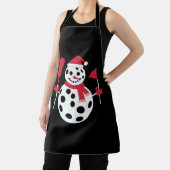 サンタハット雪だるまファミリークリスマスマッチングピックボール エプロン (インサイチュ)