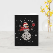 サンタハット雪だるまファミリークリスマスマッチングピックボール カード (黄色い花)