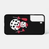 サンタハット雪だるまファミリークリスマスマッチングピックボール SAMSUNG GALAXYケース (裏面横)