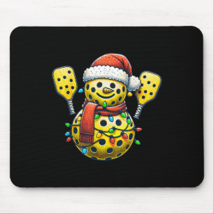 サンタハット雪だるまファミリーマッチングピックボールクリス マウスパッド