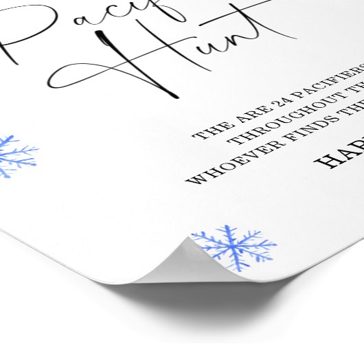 サンタハット – おしゃぶり狩り赤ちゃんシャワーゲーム ポスター (角)