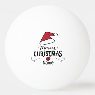 サンタハット クリスマスおめでとう 卓球ボール