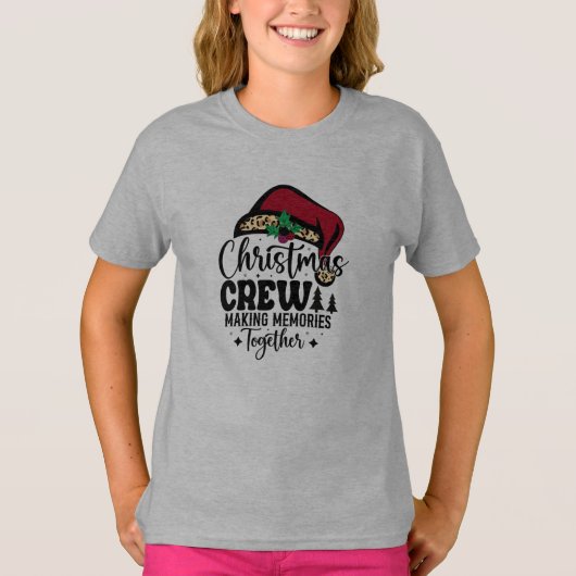 サンタハット クリスマスクルー お揃いファミリー Tシャツ (正面)