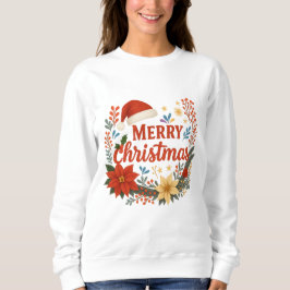 サンタハット クリスマススウェットシャツ スウェットシャツ