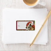 サンタハット&コートクリスマス子猫ラベル ラベル (インサイチュ)