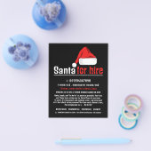 サンタハット、サンタクロース広告エンターテイナー チラシ (シングル)