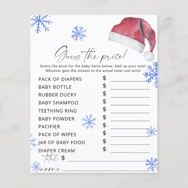 サンタハット – プライスゲームを推測 (正面)