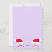 サンタハット ホホホ メリークリスマス ミニマル レインボー シーズンカード (裏面)