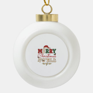 サンタハット ライトニングスター メリークリスマス セラミックボールオーナメント