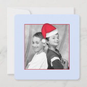 サンタハット（可動）フォトカードスクエア 招待状 (正面)